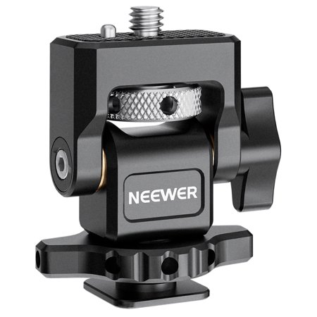 NEEWER MA006 Camera Monitor Mount with Cold Shoe - 360° Swivel & 180° Tilt Damping 1/4 Anti-Twist Screw for 5-7 Field Monitors Compatible with Atomos Ninja V/SmallRig Camera Cage