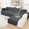 thumbnail image 1 of CHOK Housse Imperméable pour Canapé, Housses pour Sofa en L, Housse de Chaise Longue, Protège-Meubles Réversible, Housse pour Chien, Chat, Animaux de Compagnie, Enfants, Moyen, Gris Foncé, 1 of 9