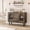 Black+Dark Walnut, variant on 47" Round Dining Table for 4-6 People, Black, Waveform Pedestal Base, Sturdy Industrial Design, for Dining Room, Kitchen, Apartment