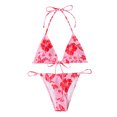 thumbnail image 1 of Traje de baño dividido para mujer a la moda, Bikini Sexy a rayas en la cintura Fridja nalpqowj20668, 1 of 6
