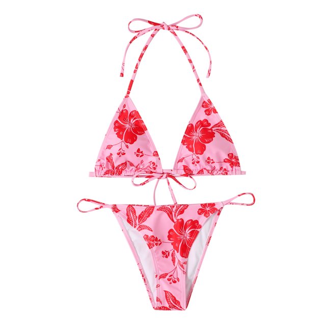 Traje de baño dividido para mujer a la moda, Bikini Sexy a rayas en la cintura Fridja nalpqowj20668