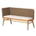 thumbnail image 3 of bali & pari Denver Seagrass and Acacia Wood 2-Piece Dining Nook Banquette Set, 3 of 9