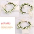 thumbnail image 3 of Mersess Adjustable Bridal Flower Headband Wedding Hair Garland Floral Headpiece for Beach Party and Special Occasion Decoration, 3 of 10