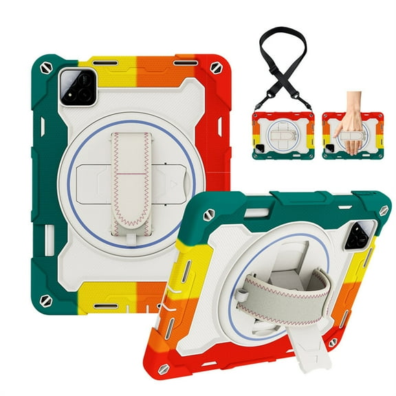 Compatible for Xiaomi Pad 7 / Pad 7 Pro Case 11.2" 3in1 Armor Heavy Shockproof Protective Rugged Kickstand with Shoulder Strap[Without Screen Protector & Pen] - B