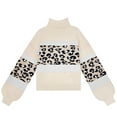 thumbnail image 2 of Vedolay Womens Sweaters Womens 2023 Trendy Fall Fashion Sweaters Knit Ribbed Stripe Pullover Top,Beige XL, 2 of 5