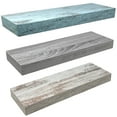 thumbnail image 6 of Sorbus 16.25" Blue Gray White Rustic Floating Shelves (Set of 3) – Wall Storage for Décor, Frames, Trophies, 6 of 9