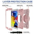 thumbnail image 2 of ELEHOLD Rugged Case for iPad 9th/8th/7th Generation 10.2"(2021/2020/2019),Three-Layer Protection PC+Silicone Case with Folding Handle Grip 360° Rotatable Kickstand Shoulder Strap Shockproof Case,M, 2 of 8