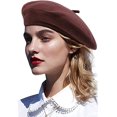 thumbnail image 2 of CoCoMangos Knit French Beret Hats for Women Winter Fashion Solid Color Artist Cap Lady Lightweight Casual Classic Berets, 2 of 3