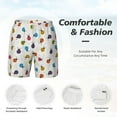 thumbnail image 6 of Picia Cute Ladybugs pattern Mens Swim Trunks with Compression Liner Stretch Beach Shorts Quick Dry with Zipper Pockets No-Chafing Board Shorts-Large, 6 of 9