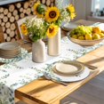 thumbnail image 4 of Eucalyptus Green Round 15 Inch Placemats Set of 4, Gradient Leaves Retro Watercolor Plant HeatResistant Non Slip Place Mats for Dining Table, Wipeable Braided Kitchen Table Mats for Housewarming, 4 of 9