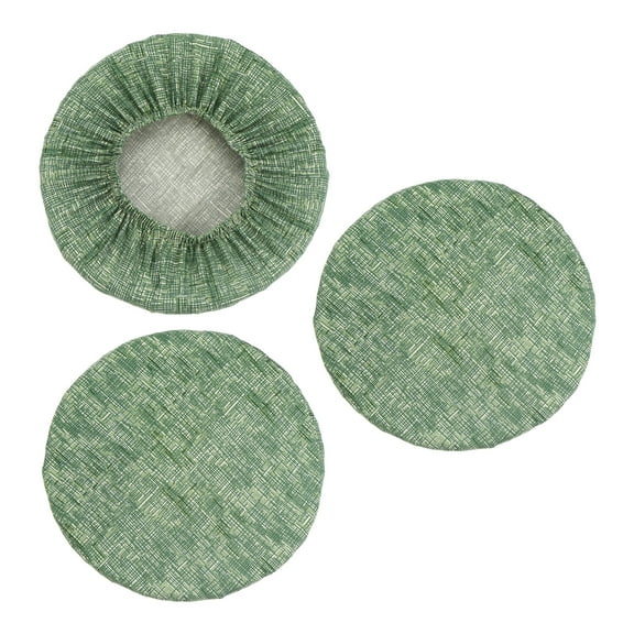 Uxcell Stool Covers Round, 3 Pack Elastic Bar Stool Cover for 12"-14" Chair, Green