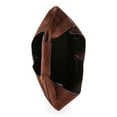 thumbnail image 5 of Time and Tru Women's June Soft Faux Suede Hobo Bag, Chocolate, 5 of 6