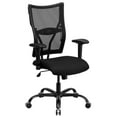 thumbnail image 2 of Emma + Oliver 400 lb. Big & Tall Black Mesh Swivel Ergonomic Office Chair with Adjustable Arms, 2 of 13