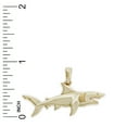 thumbnail image 2 of Charm America - Gold Shark Charm - 14 Karat Solid Gold, 2 of 4