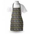 thumbnail image 4 of Flower Apron, Botanical Concept of Repetition with Floral and Leaf Ornaments, Unisex Kitchen Bib with Adjustable Neck for Cooking Gardening, Adult Size, Earth Yellow Pale Grey, by Ambesonne, 4 of 4