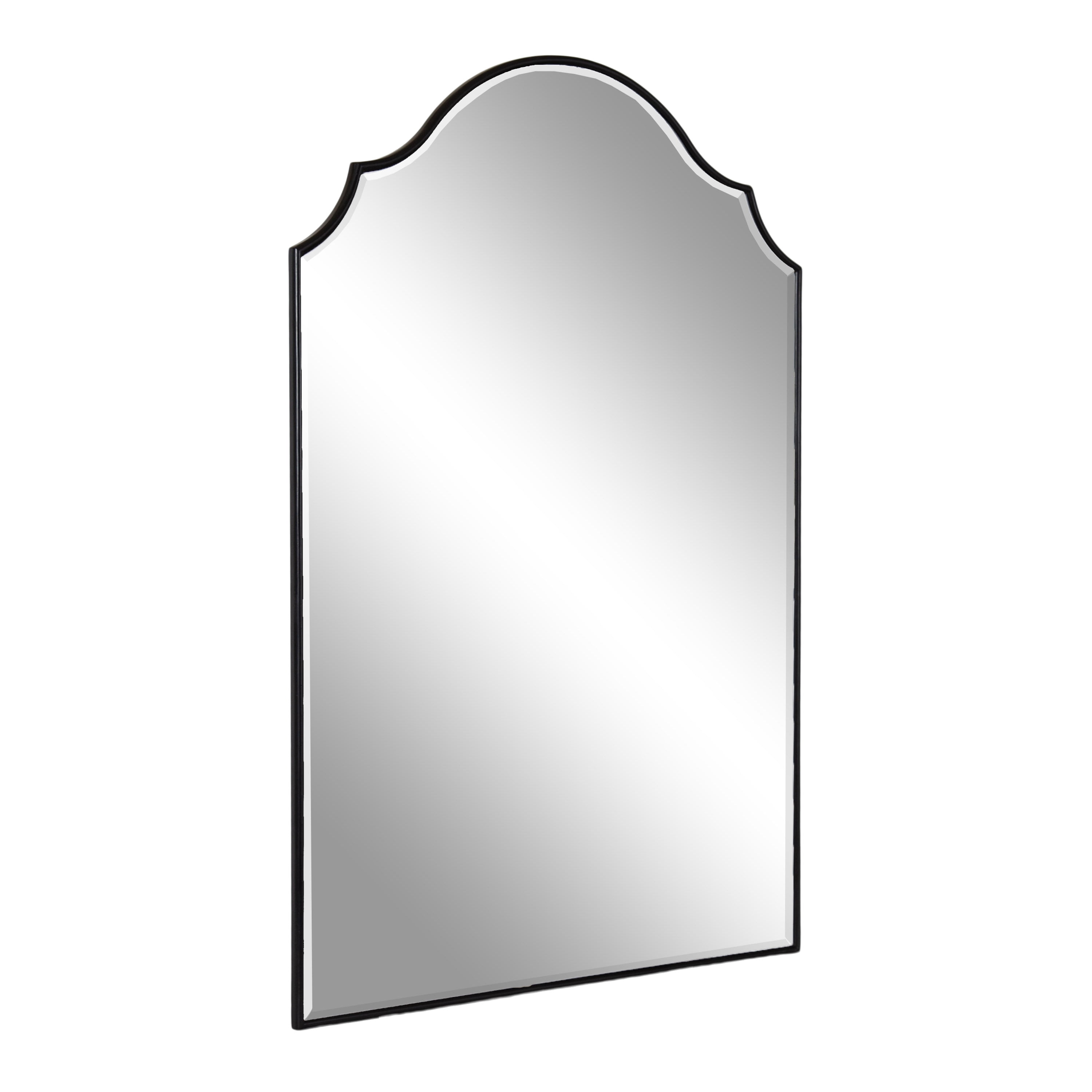 Kate and Laurel Leanna Modern Scalloped Arched Wall Mirror, 24 x 36