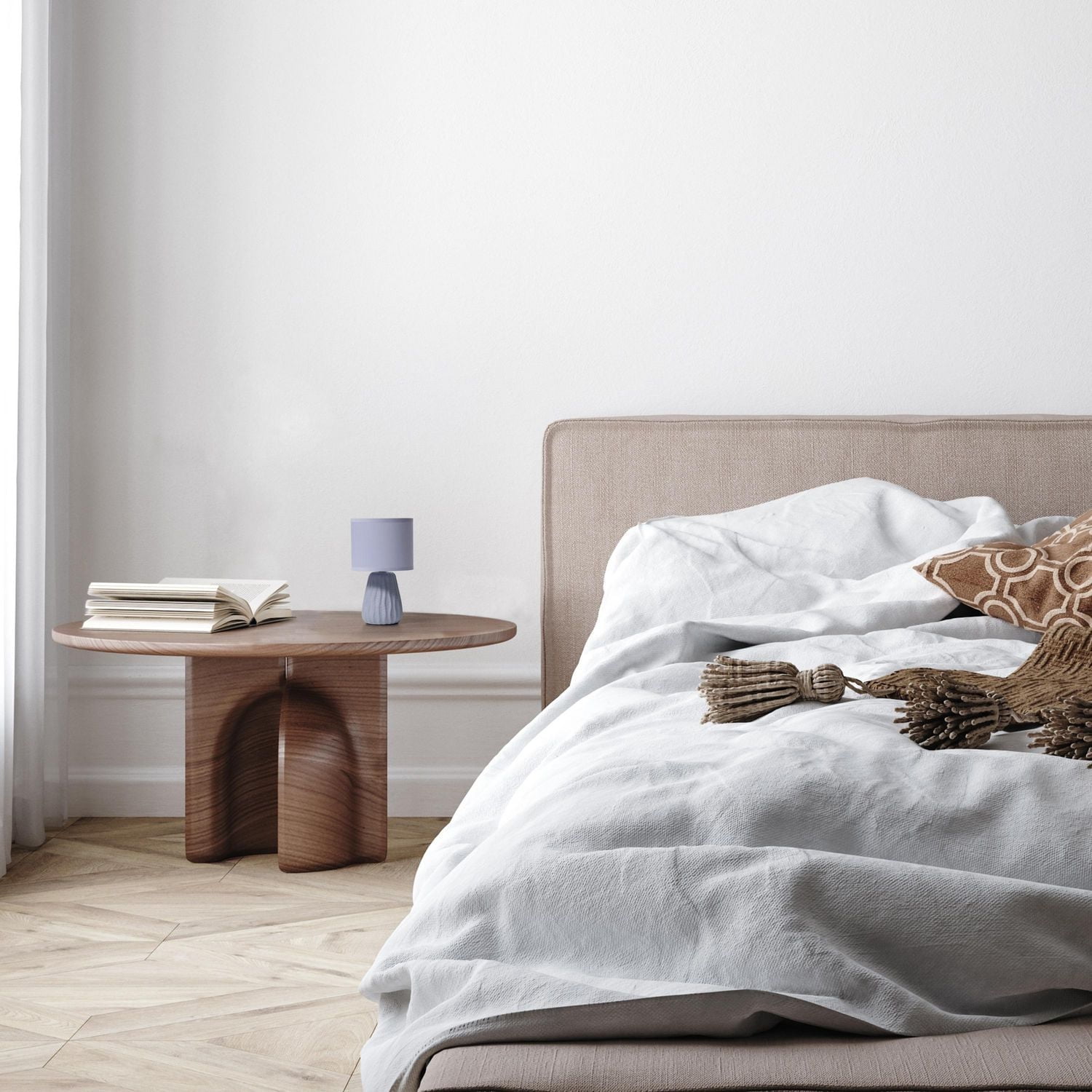 Conceptions simples 11,02 « Lampe de bureau de table de chevet d’accent pastel à texture céramique moderne traditionnelle de 11,02 « avec abat-jour en tissu assorti pour chambre à coucher, t