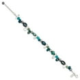 thumbnail image 5 of Auriga Fine Jewelry 925 Sterling Silver Aventurine Blue Quartz Pearl Bracelet 7.75inch for Women, 5 of 6