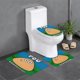 thumbnail image 1 of Pou Juego de 3 alfombras de baño de coral fleece: tapete de baño + alfombra de inodoro en forma de U + funda de tapa de inodoro en forma de O, 1 of 6
