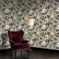 thumbnail image 2 of Peel and Stick Wallpaper Floral Butterflies Soft Earthy Tones Wall Mural 17.7in x 9.8ft Self Adhesive Removable Wall Paper Renter Friendly Wallpaper for Nursery Bedroom Cabinets, 2 of 8