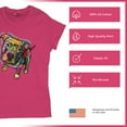thumbnail image 4 of Tee Hunt Dean Russo Pit Bull T-Shirt Dog Paw Some Angels Have Fur Women's T-Shirt Tee, Pink, 3X-Large, 4 of 5
