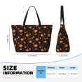 thumbnail image 3 of Kdxio Halloween With Pumpkins for Beach Bag for Women Large Beach Tote Bag Waterproof Sandproof Swim Bag with Zipper Pockets Beach Vacation Travel, 3 of 6