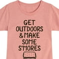 thumbnail image 3 of Instant Message - Get Outdoors & Make S'mores - Toddler & Youth Girls Short Sleeve Graphic T-Shirt, 3 of 7