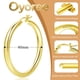 thumbnail image 5 of Pendientes de aro Oyoree chapados en oro de 18 quilates para mujer, 40 mm de diámetro, 5 of 7