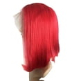 thumbnail image 4 of 14inch Red Bob Wigs 13x4 Lace Front Wigs Human Hair Wigs Short Straight Bob Wigs Pre Plucked Peruvian Virgin Hair 150% Density for Women, 4 of 5