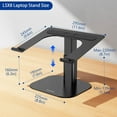 thumbnail image 4 of XUCP-Besign LSX8 Aluminum Laptop Stand, Ergonomic Adjustable Notebook Stand, Riser Holder Computer Stand Compatible with Air, Pro, Dell, HP, Lenovo More 10-15.6" Laptops (Black), 4 of 4