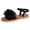 Black, variant on Rokment Women's 3D Lace Flower Flat Dress Sandals Boho Beach Summer Fashion Casual Low Heels Elastic Strap Slingback Walking Sandals for Comfortable Vacation Beige Size 6