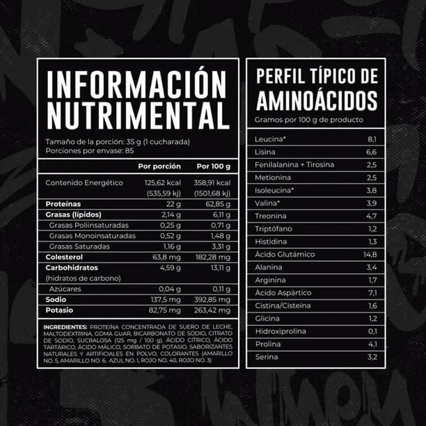 Proteína Whey 43 Supplements Sabor Capuchino 3 Kg 85 Servicios