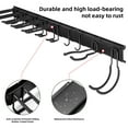 thumbnail image 3 of Sinoer Heavy Duty Steel Garage Wall Mount Garden Tool Organizer with 9 Adjustable Metal Hooks and 2 Straps, for Garden Tools, Chairs, Brooms, Mops, Rakes, Shovel C95, 3 of 3