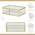 thumbnail image 7 of Lume Glass & Metal Frame Storage Box - Gold, 7 of 7