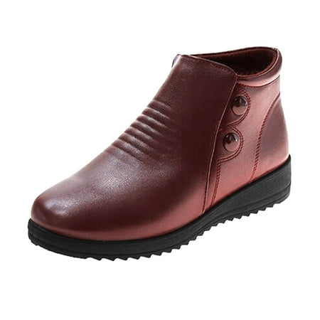 

Ki-8Jcud Botas De Agua Para Mujer Fashion Women Keep Warm Plush Winter Snow Boots Flat Slip On Short Boots Round Toe Shoes Womens Winter Snow Boots Short Snow Boots Women 8 Insulated Snow Boots For