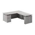 thumbnail image 1 of Stratus 72W Standing L Desk with File Cabinet in Platinum Gray - Engineered Wood, 1 of 8