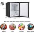 thumbnail image 6 of KNDKO 3.2Cu.ft Upright Freezer, Small Freezer with Removable Shelves, Adjustable Thermostat for Home/Kitchen/Office, SILVER, 6 of 8