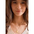 thumbnail image 3 of U7 Mother's Day Gifts for Women 14K Gold Plated Letter Pendant with Sparkle Cubic Zirconia Tiny Heart Letter Initial M Necklace Choker, 3 of 8