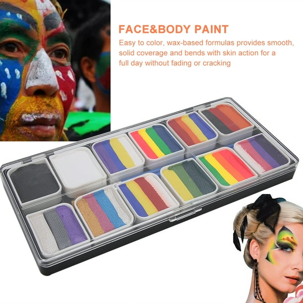 Rotuladores Corporales Temporales - 10 Colores Vibrantes Para Piel, Kit De Maquillaje Facial Lavable Para Niños Y Adultos, Ideal Para Halloween, Carnaval Y Fiestas