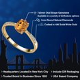 thumbnail image 2 of Gem Stone King 10K Yellow Gold Orange Red Madeira Citrine and White Diamond Engagement Ring for Women (0.76 Cttw, Gemstone Birthstone, Oval 7X5MM, Available in Size 5, 6, 7, 8, 9), 2 of 6