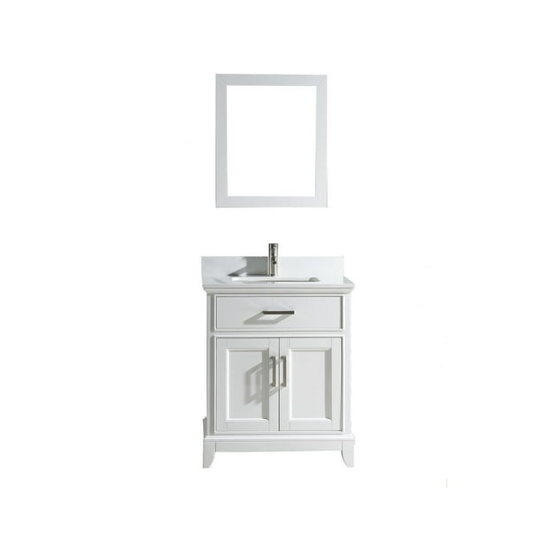 Vanity Art 24 inch single sink bathroom vanity set with super white