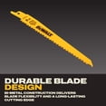 thumbnail image 3 of Hojas para Sierra Sable DEWALT DW4898 Juego Bimetalico 10 Piezas con Estuche, 3 of 5