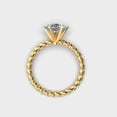 thumbnail image 4 of IGI Certified 5 Carat Shiny Lab Grown Diamond Anniversary Ring for Wife Solid 18K Yellow Gold | Twisted Solitaire Diamond Ring for her | Size 11 by Diamond-Capitals, 4 of 8