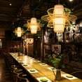 thumbnail image 2 of WUZSTAR Modern Bamboo Rattan Ceiling Lights Fixture Wicker Rattan Dancer Lantern Pendant Lamp for Kitchen Restaurant Farmhouse, 2 of 8