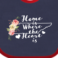 thumbnail image 4 of Inktastic Tennessee Home is Where The Heart is with Watercolor Floral Girls Baby Bib, 4 of 4