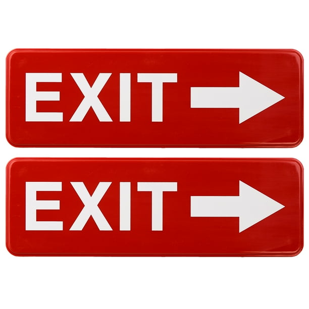 Exit Signs Right Arrow, 9x3, Pack of 2 (Red) EGPHD0280 Walmart