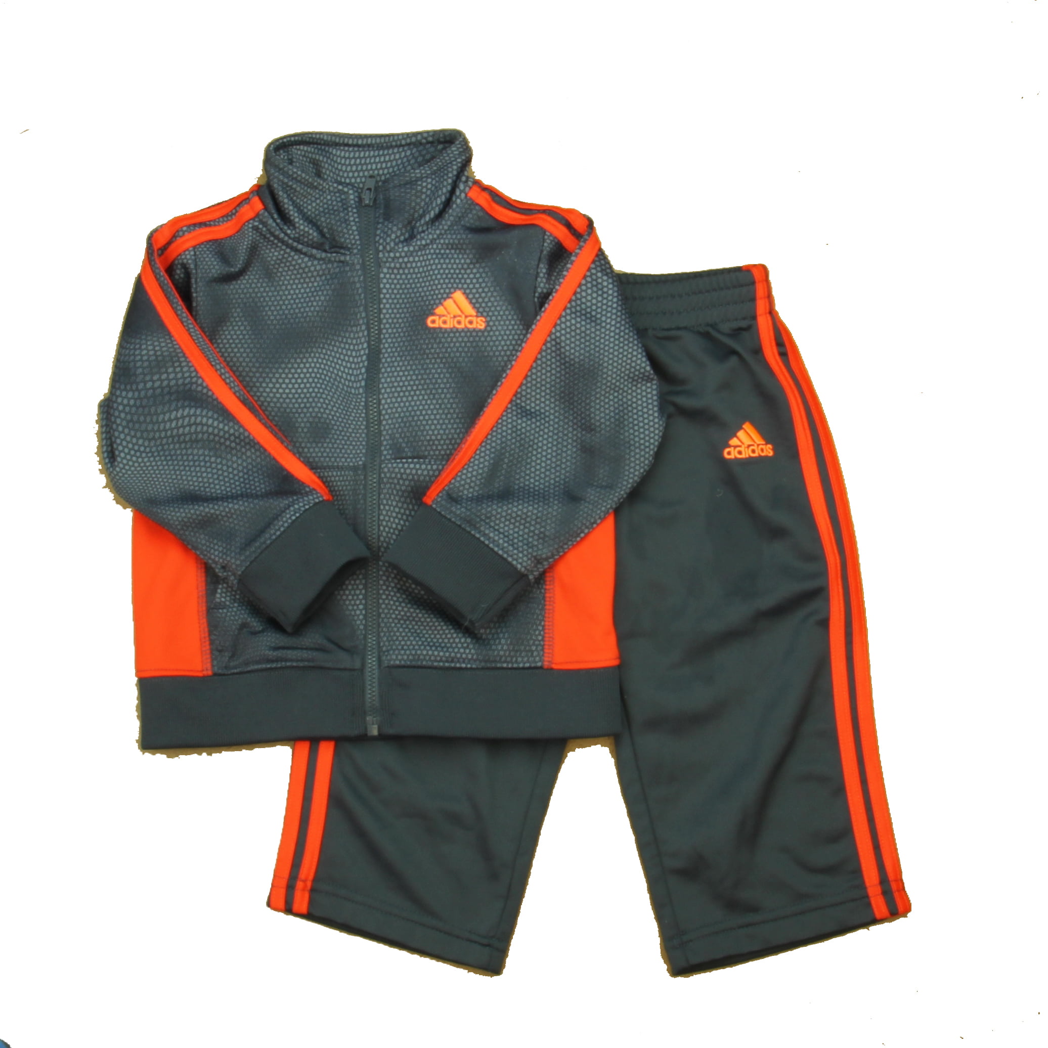 Pre-owned Adidas Boys Gray | Orange Track Suit 18 Months - Walmart.com