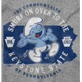 thumbnail image 2 of PA Keystone Map Shape Cool Smurfs Long Sleeve TShirt Men Women Brisco Brands S, 2 of 6