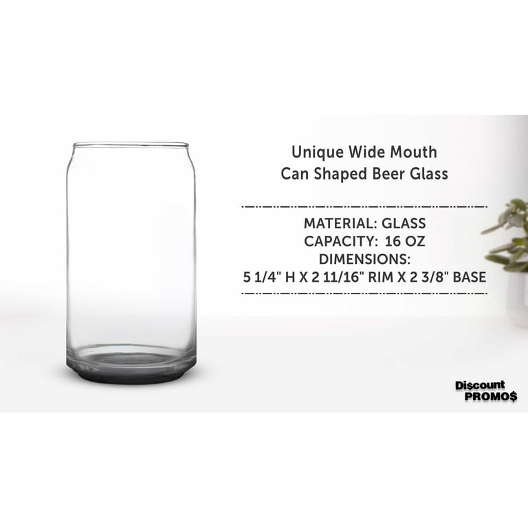  Ecodesign Drinkware Beer Glass Can Shaped 16 oz - Pint Beer  Glasses 4 PACK w/coasters : CDs & Vinyl