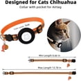 thumbnail image 7 of Airtag Cat Collar, Air tag Cat Collar with Bell and Safety Buckle in 3/8" Width, Reflective Collar with Waterproof Airtag Holder Compatible with Apple Airtag for Cat Dog Kitten Puppy, 7 of 7